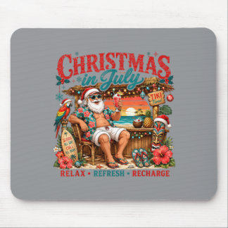 Tapis De Souris Santa Summer Holiday Relax Refresh Recharge Mom