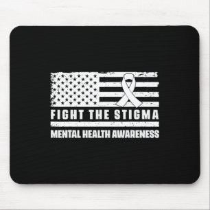 Tapis De Souris Santé Ruban Usa Drapeau Nous Portons Vert Santé Me