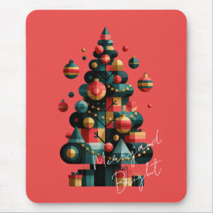 Tapis De Souris Sapin de Noël Géométrique