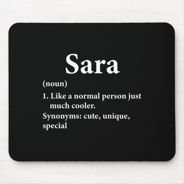 Tapis De Souris Sara Name Definition Funny D  (Devant)