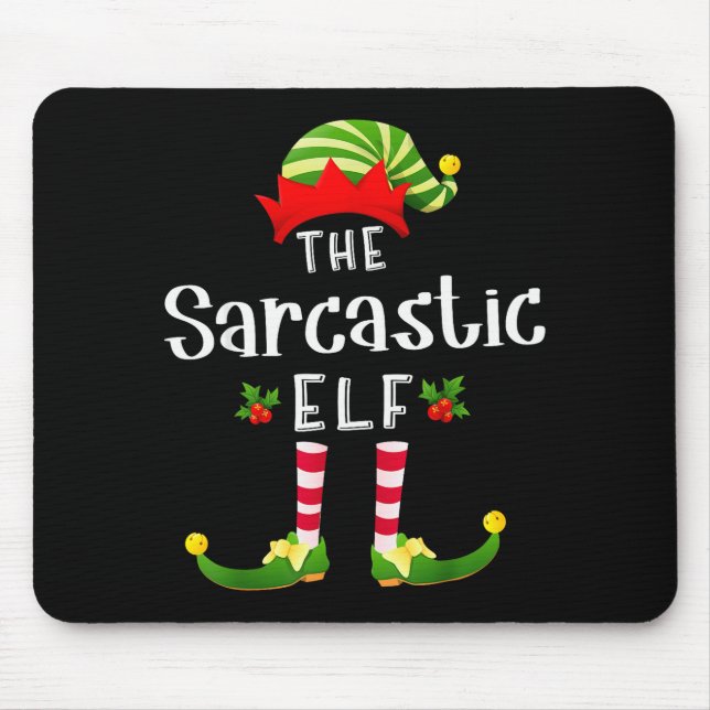 Tapis De Souris Sarcastic Christmas Elf Matching Pajama X-mas Part (Devant)