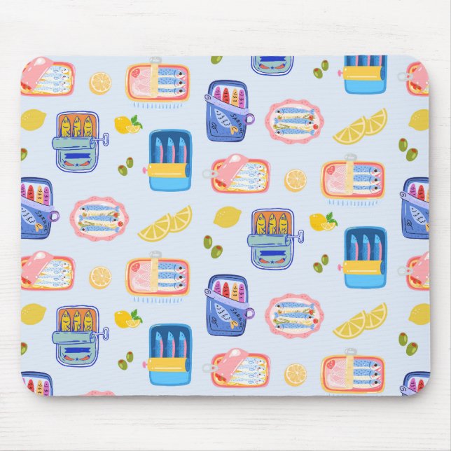 Tapis De Souris Sardines et citrons (Devant)