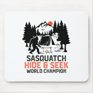 Tapis De Souris Sasquatch Camping Extérieur Forêt Drôle Sasquatch