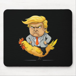 Tapis De Souris Satire de Jockey de Poulet de Trump - Humo Politiq