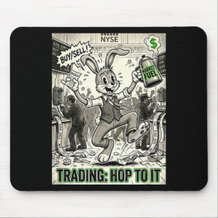 Tapis De Souris Saut de trading vers le jour de bourse de dessin a