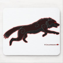 Sautant le logo de loup (foncé)