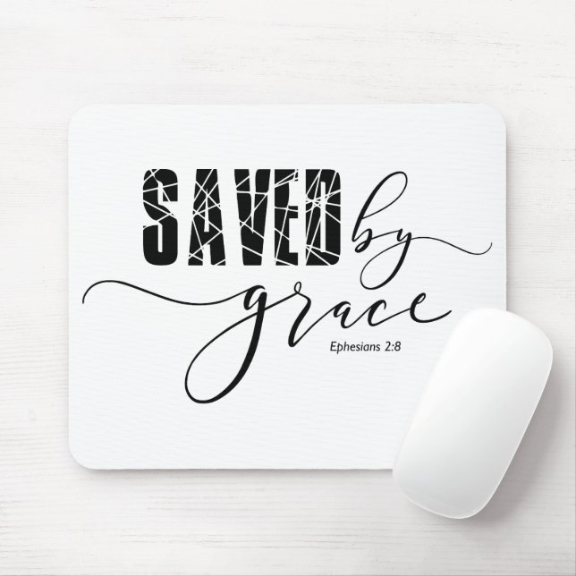 Tapis De Souris Sauvé par Grace Bible Ephésiens 2:8 Souris Pad (Avec souris)