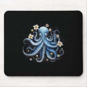 Tapis De Souris Sauvez Kraken Blue Octopus Squid Sea Live Sauvez O