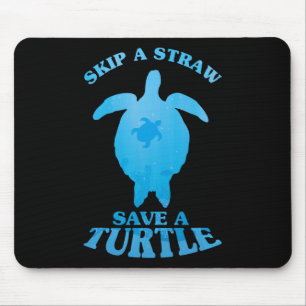 Tapis De Souris Sauvez la tortue Mer propre Sauvez la nature Citat