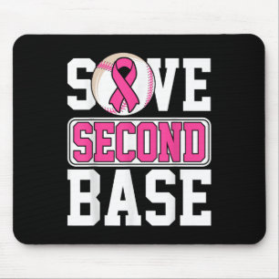 Tapis De Souris Sauvez le 2e joueur de baseball de la base Cancer 