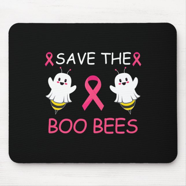 Tapis De Souris Sauvez les abeilles Boo Halloween amusant cancer d (Devant)