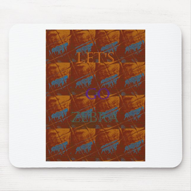 Tapis De Souris Savannah Safari Lets Go Zebra Hakuna Matata mot (Devant)