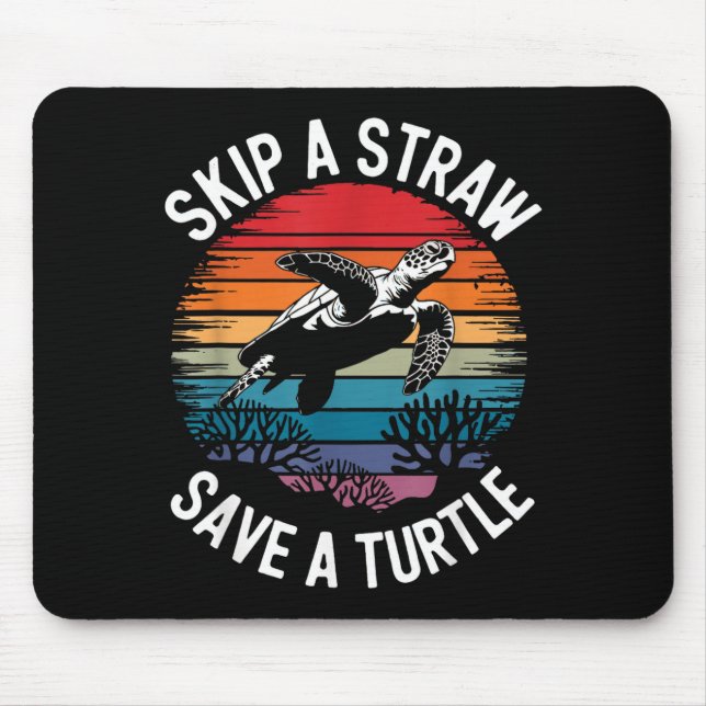 Tapis De Souris Save Turtles Sea Ocean Turtle Shirt  (Devant)