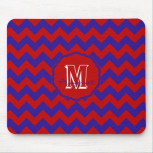 Tapis De Souris SC Chevron Souris Pad-Rouge et Bleu