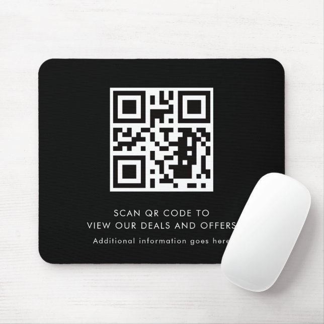 Tapis De Souris Scan QR Code Modern Promotional Business (Avec souris)