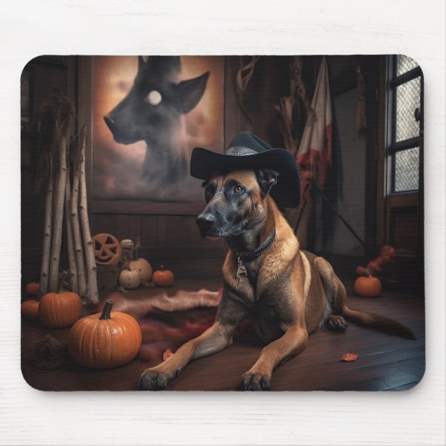 Tapis De Souris Scandale d'Halloween Citrouille (Devant)