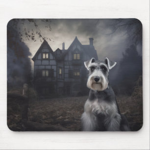 Tapis De Souris Scandale d'Halloween Schnauzer Miniature