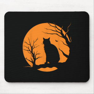 Tapis De Souris Scandale Halloween Vintage Chat Noir Costume Retro