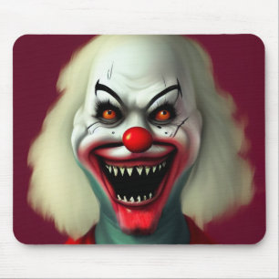 Tapis De Souris scary clown horror portrait de monstre halloween