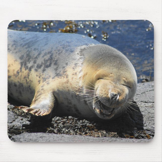 Tapis De Souris scellez en riant, phoque riant nerveusement (Devant)