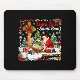 Tapis De Souris Scène de la Nativité de Noël Chaque genou fléchira
