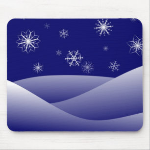 TAPIS DE SOURIS SCÈNE DE NEIGE D'HIVER