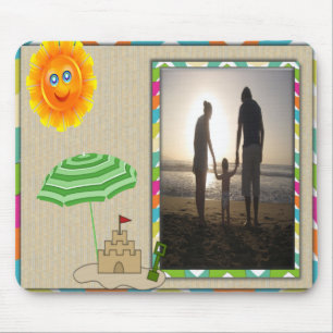 Tapis De Souris Scène de plage, Sun, sable, modèle photo de pât