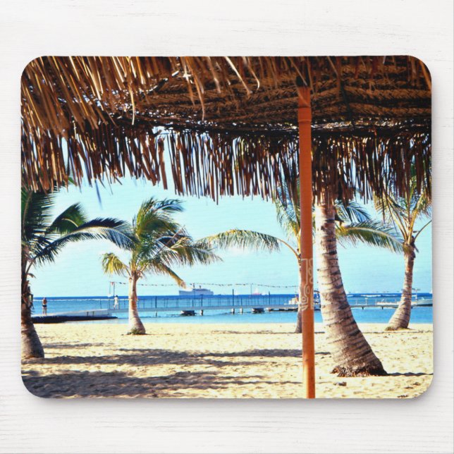 Tapis De Souris Scène de plage tropicale d'Hawaï (Devant)