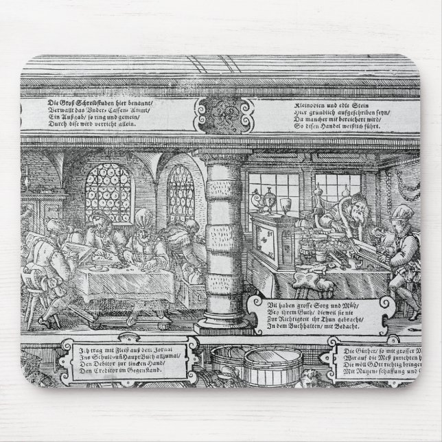 Tapis De Souris Scène d'opérations bancaires (Devant)