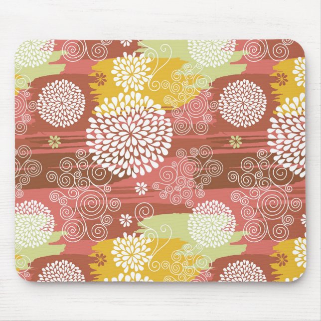 Tapis De Souris Schéma floral 2 (Devant)