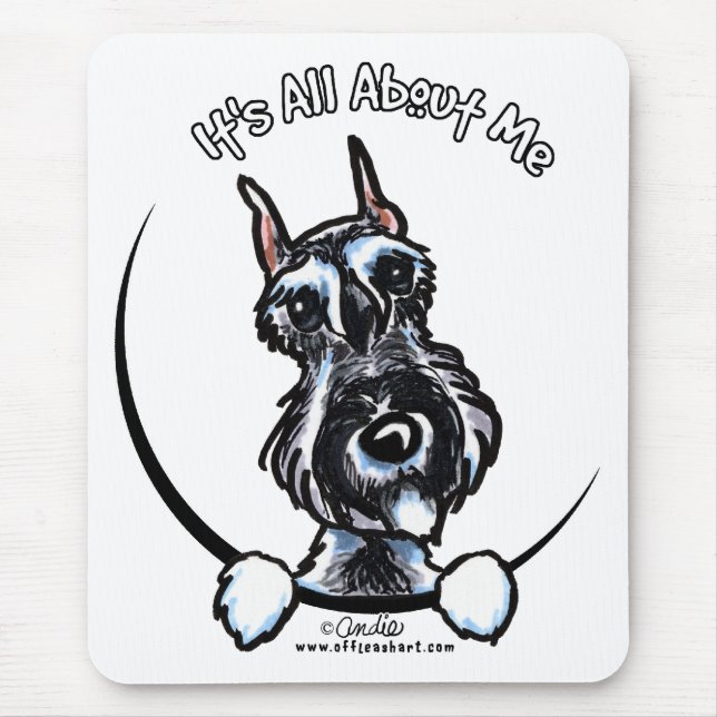 Tapis De Souris Schnauzer de poivre de sel IAAM (Devant)