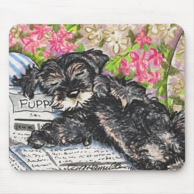 Tapis De Souris Schnauzer Dreams Imprimer (Devant)