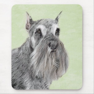 Tapis De Souris Schnauzer (Giant, Standard) Painting - Dog Art