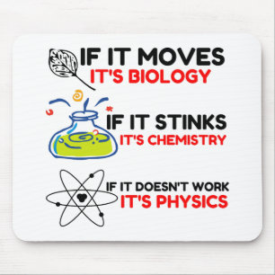 TAPIS DE SOURIS SCIENCE BIOLOGY CHIMIISTRY PHYSICS