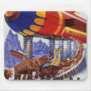 Tapis De Souris Science-fiction vintage, Animaux sauvages de l'Arc