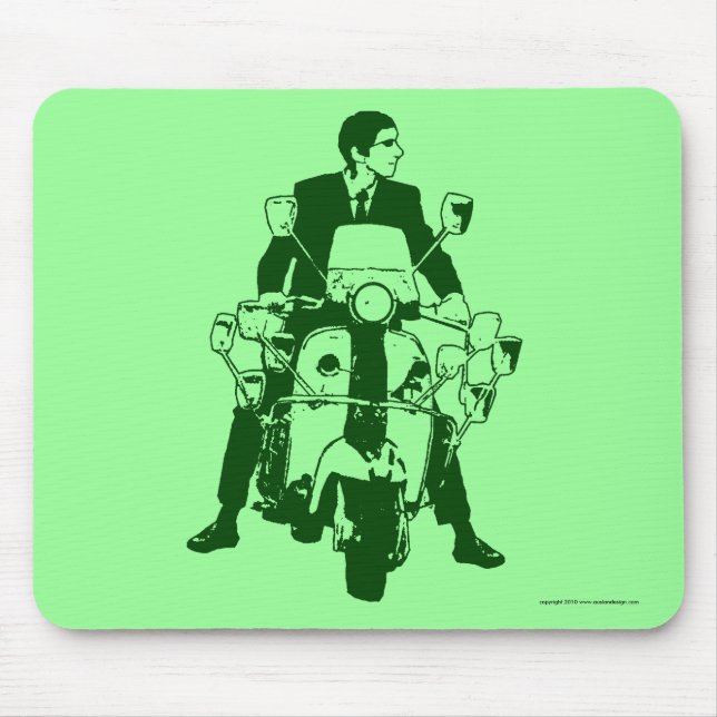 Tapis De Souris Scooter Rider 2010 vert (Devant)