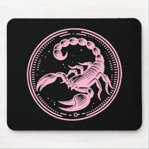Tapis De Souris Scorpion Rose Astrologie Signe du zodiaque Scorpio