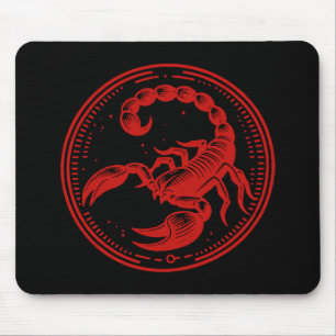 Tapis De Souris Scorpion Rouge Astrologie Signe Zodiaque Scorpion