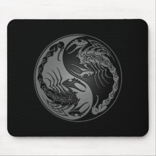 Tapis De Souris Scorpions foncés de Yin Yang