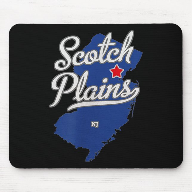 Tapis De Souris Scotch Plains New Jersey Nj Map  (Devant)