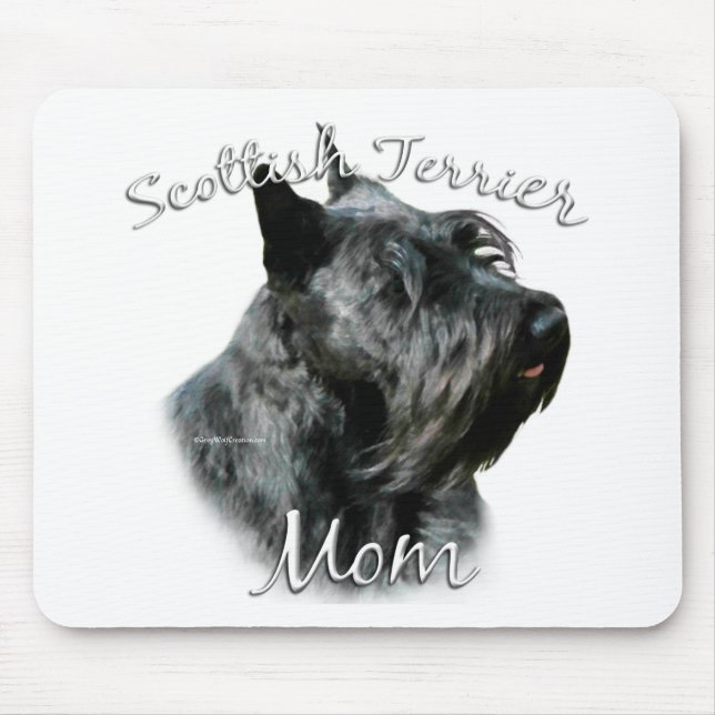 Tapis De Souris Scottish Terrier (noir) Maman 2 (Devant)