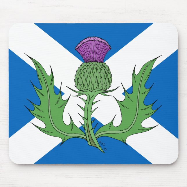 Tapis De Souris Scottish Thistle and Saltire (Devant)
