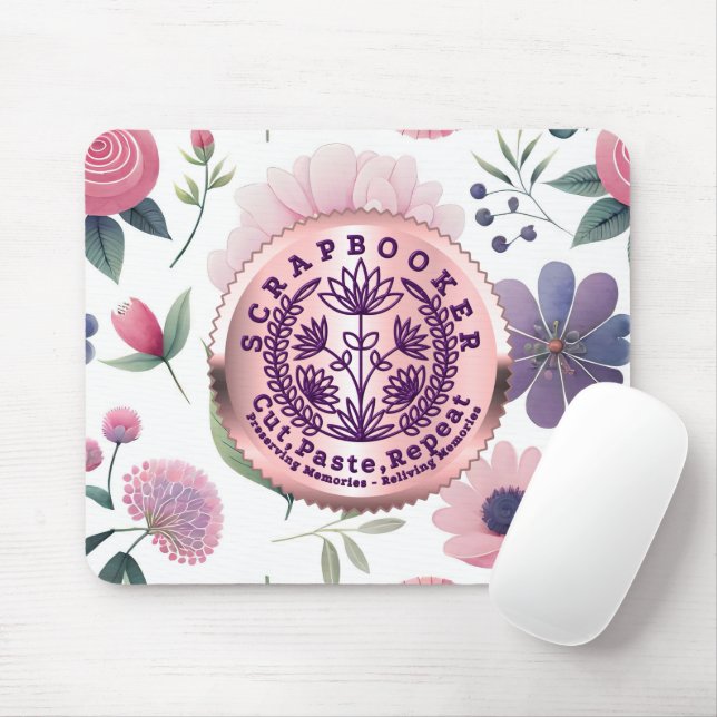 Tapis De Souris Scrapbookers - Couper, coller et répéter (Avec souris)