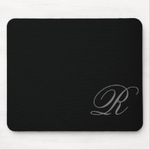 Script de monogramme gris de charbon noir Panier d
