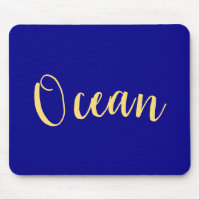 Script Elegant Bright Royal Blue Nautical Ocean