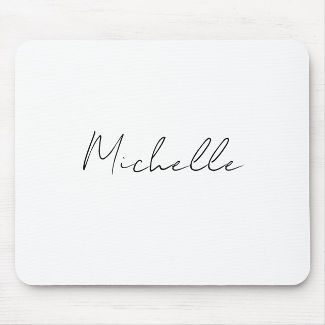 Tapis De Souris Script élégant et classique Ajouter votre nom (Devant)