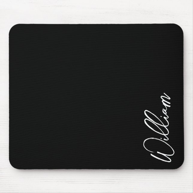 Tapis De Souris Script moderne Nom personnalisé Pad souris (Devant)