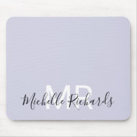 Script monogramme pastel violet moderne