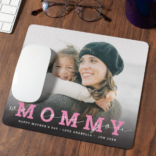 Tapis De Souris Script photo personnalisé moderne 'Nous t'aimons -