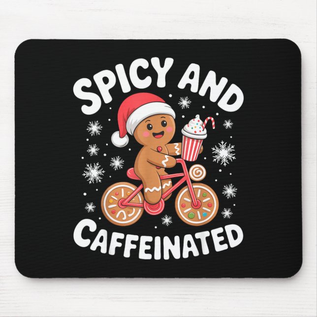Tapis De Souris Scy And Caffeinated Gingerbread Funny Coffee Chris (Devant)